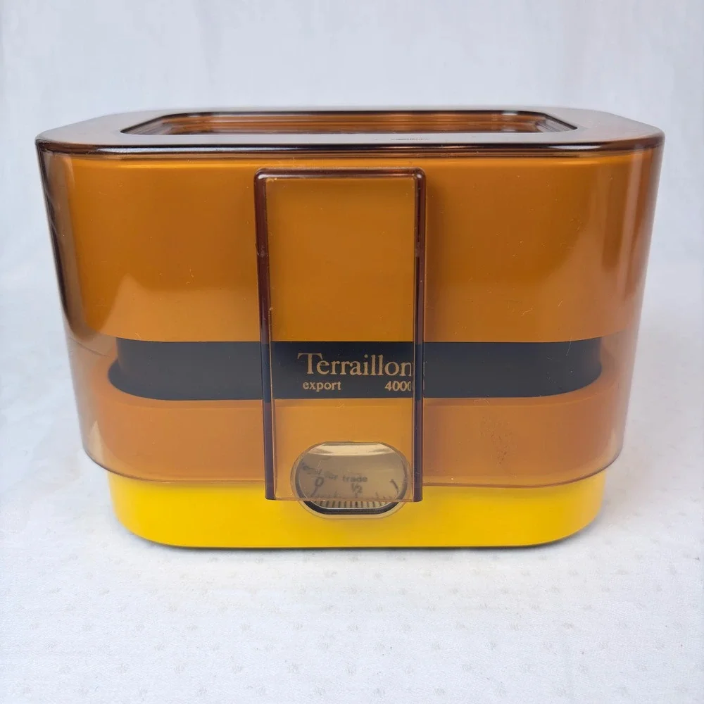 Terraillon Export 4000 Kitchen Scale Vintage Yellow Amber MCM Made in France